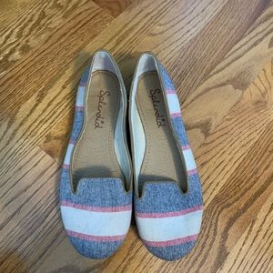 Red, white and blue flats